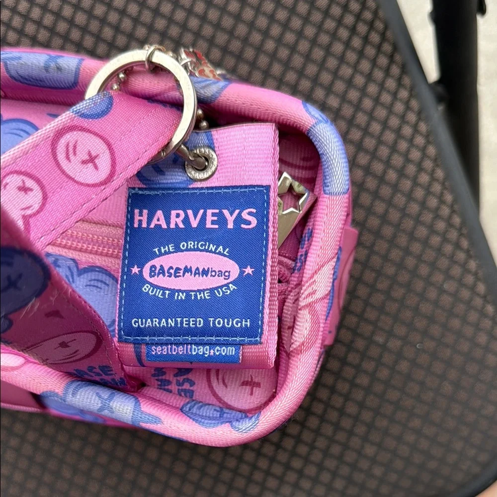 Harveys Pink and Blue Tote Bag with Geometric Design - Picture 3 of 7